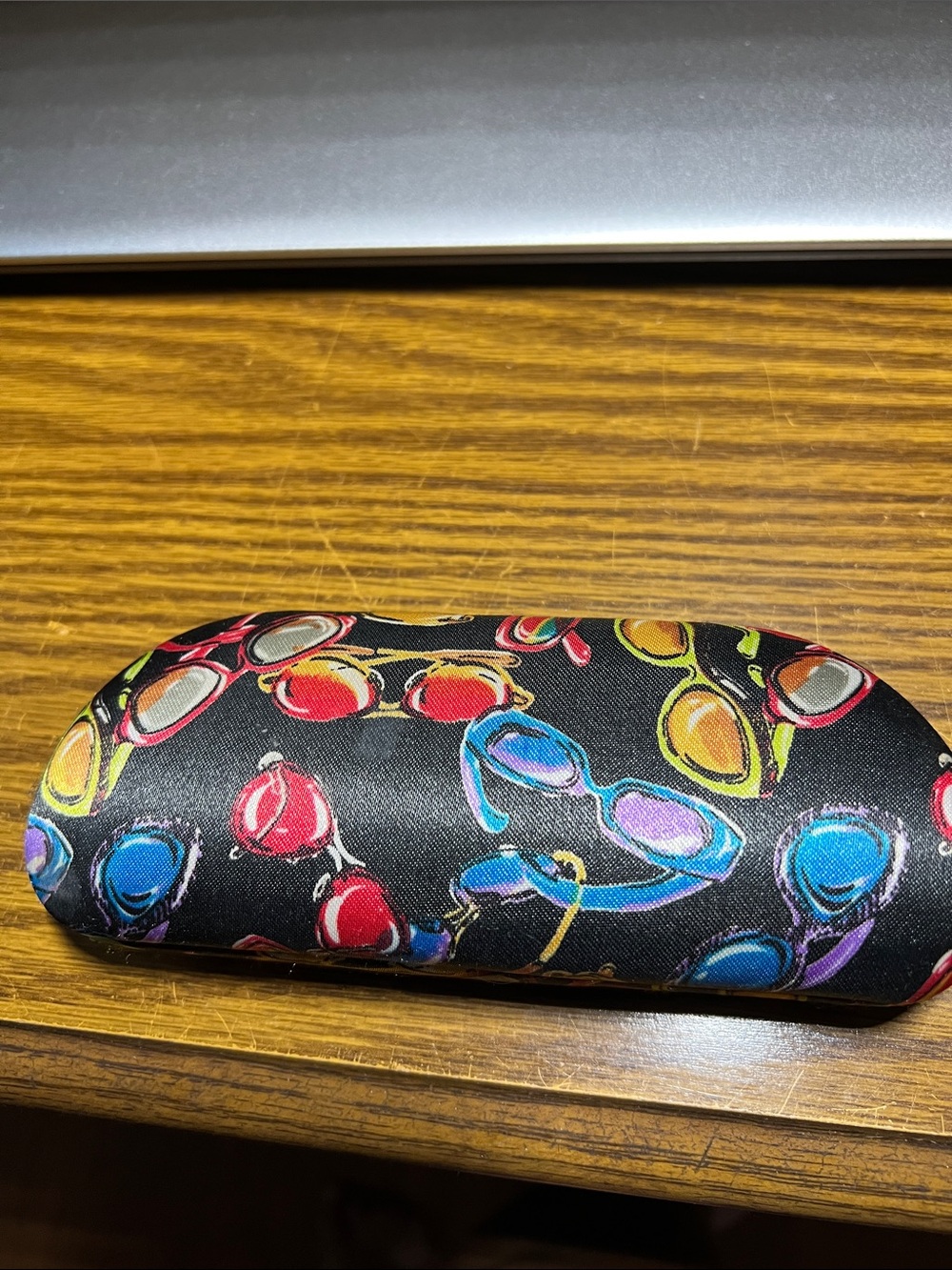 Black Sunglasses Case with Multicolor Sunglass Print Nicole Miller